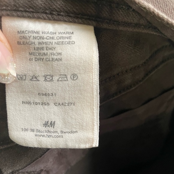 H & M Brown straight leg jeans size 6 - Picture 6 of 9